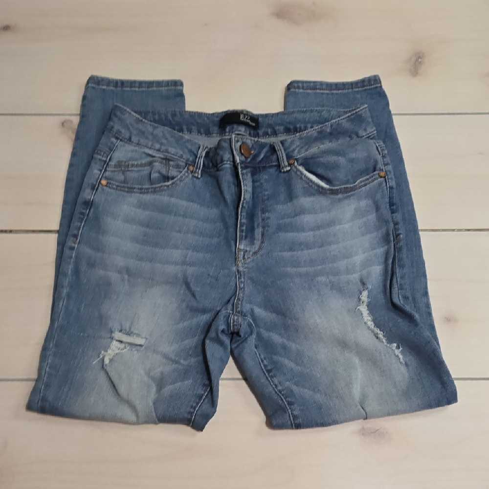 1822 Denim Women's Light Blue Distressed Skinny Jeans
